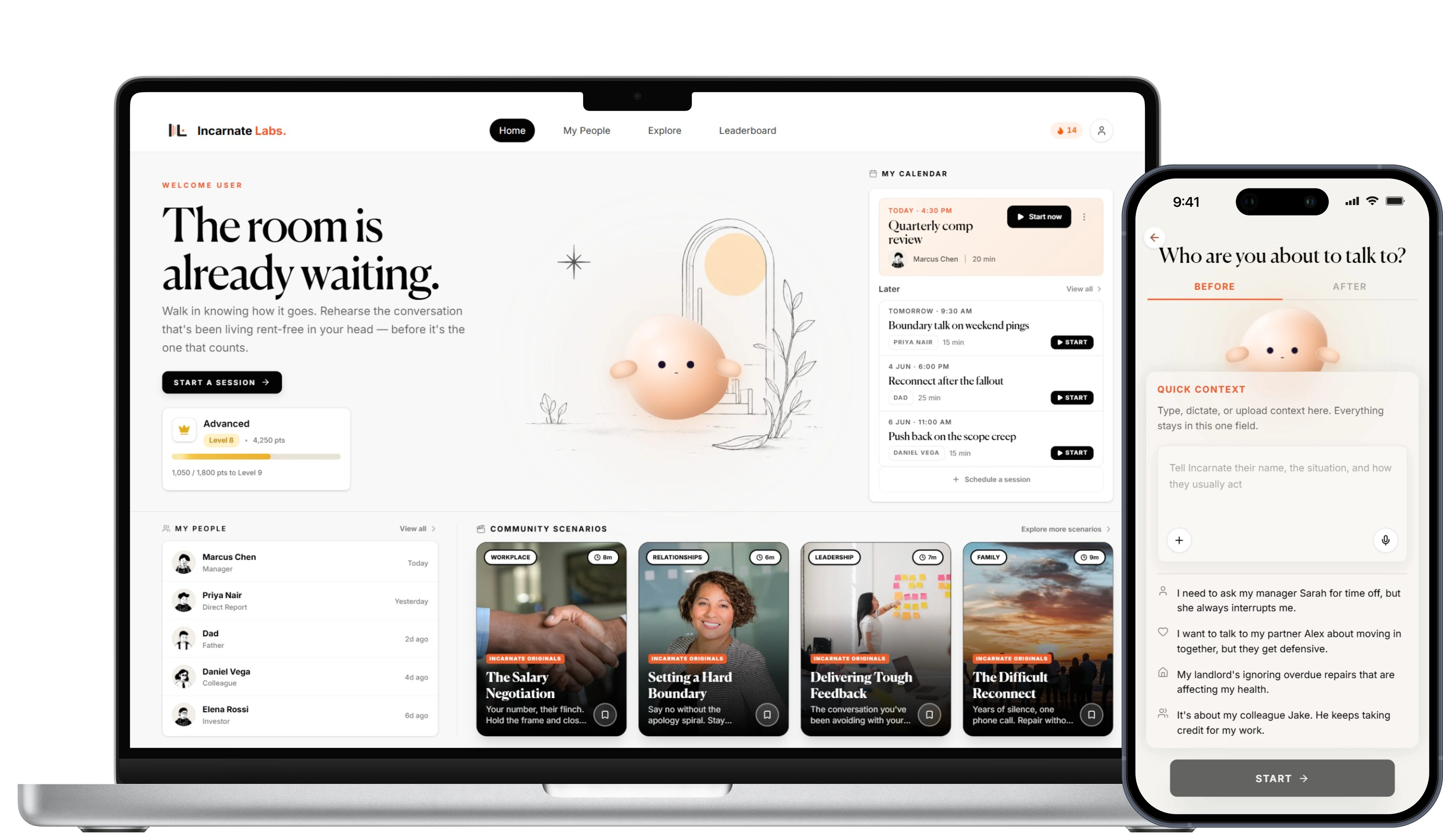 Incarnate on desktop and mobile